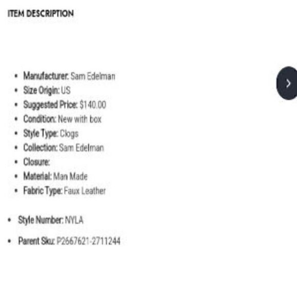 Sam Edelman Nyla Buckle Slip on Black Block Heel Clog Shoes 9.5 - Picture 12 of 12